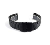 JZWCHQ watch strap stainless steel watch band 20mm 22mm black silver watch strap double press safety buckle metal wristband bracelet