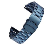JZWCHQ watch strap, starry blue 18/20/22mm stainless steel watch band folding clasp steel watchbands replacements wristwatch strap bracelet