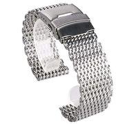 JZWCHQ watch straps stainless steel watch strap silver bracelet wrist band straight end mesh watch band strap 18mm,20mm,22mm,24mm