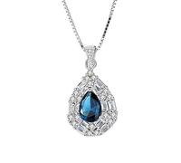 JZWCHQ water drop pendant necklace for women 2 colors big gemstone wedding necklace Made in China