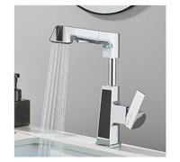 JZWCHQ White Smart Bathroom Basin Faucet with Display Pull Out Sink Faucet Hot and Cold Water Mixer Deck Installation Electronic Tap,Easy Install