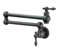 JZWCHQ Widespread Wall Mounted Pot Filler Brass Pot Filler Faucet with Double Joint Swing Arms 2 Handles Kitchen Cold Water Faucet,C(D)