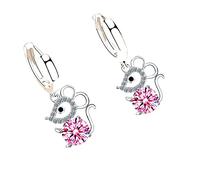 JZWCHQ Woman Earrings Zircon Crystal Mouse Long Tassel Hollow Retro Hook Earrings High-end earrings