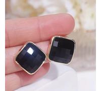 JZWCHQ Women's Crystal Earrings, Geometric Square Edges, Wedding Jewelry