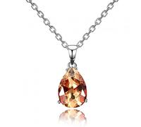 JZWCHQ women's necklaces pendants 925 jewelry color water drop gemstone pendant necklace party wedding gift fine jewelry Made in China