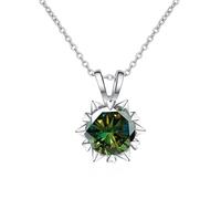 JZWCHQ women's s925 necklace 1ct d color moissanite with snowflake clavicle chain