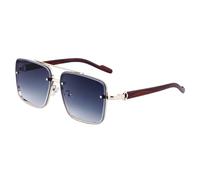 JZWCHQ Wooden Square Sunglasses For Men Luxe Sunglasses Women Trendy Vintage Rimless Fashion Glasses Luxury
