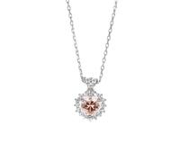 JZWCHQ Yellow Heart Gemstone Long Link Chain Pendant Necklace for Women Topaz Jewelry S925 Sterling Silver Necklaces
