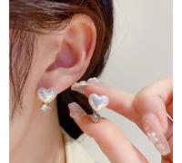 JZWCHQ Zircon Inlaid Rose Bowknot Love Earrings For Women Wedding Jewelry Birthday Gifts