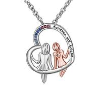 JZWCHQ Zircon Pendant Chain 925 Sterling Silver Rose Necklace For Women Fine Jewelry Birthday Gift