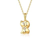 JZWCHQ Zodiac Birth Year Dog Year Mascot Necklace Girl Clavicle Chain Simple Temperament Puppy Pendant