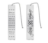 Jzxwan 38th Birthday Gifts for Women Men, 38 Year Old Birthday Bookmark Gift for Him Her, 38 Yr Bday Book Mark for Female Male, 1987 Bd Present