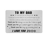 Jzxwan Best Dad Gifts from Daughter Son, Dad I Love You 3000 Birthday Wallet Card, Thank You Daddy Present