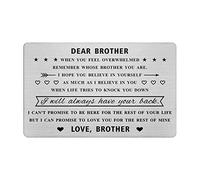 Jzxwan Brother Gifts from Brother, To My Brother Valentines Day Wallet Card, Personalized Graduation Easter Gift for Brother Card