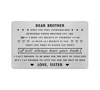 Jzxwan Brother Gifts from Sister, To My Brother Card, Personalized Birthday Graduation Christmas Card Present from Sister