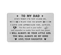Jzxwan Dad Christmas Card Gifts from Daughter, Best Dad Gift Ideas For Men, Father Birthday Wedding Wallet Card Unique, I Will Always be Your Little Girl Presents from Daughter