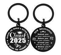 Jzxwan Graduation Gifts for Him Her Male Female, 2025 Graduate Keyring for Teen Son Daughter Boys Girls, Unique Happy Graduation for Senior University Law Nursing Student Present