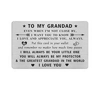 Jzxwan Grandad Gifts Gifts, Grandad Birthday Card, Best Grandfather Christmas Wallet Card Gifts, I Love My Grandfather Present