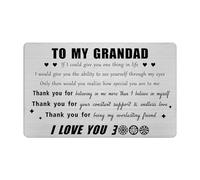 Jzxwan Grandad Gifts, Grandad Birthday Gifts, I Love Grandfather Card, Personalized Appreciate Grandafather Gifts Christmas Ideas