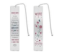Jzxwan I Love My Wife Bookmark, Wife Anniversary Birthday Gift from Husband
