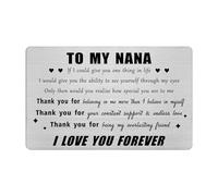 Jzxwan Nana Gifts from Grandchildren, I Love My Nana Christmas Birthday Wallet Card, Personalized Retirement Present from Granddaughter Grandson