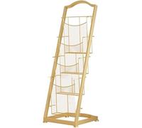 JZYANXBX Floor Newspaper Rack Iron Magazine Rack Information Brochure Single Display Holder for bathroom/reception room/Waiting Room