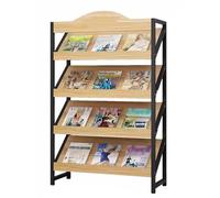 JZYANXBX Magazine Rack Heavy Duty Modern, Large Floor Standing Display Shelf Documents Storage Racks for Home/Office/Schoolroom(4 tier)