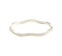 JZZZSFDXA crushed ice ice foot silver 9999 pure silver bracelet - non-fading, women's solid small-scale niche bracelet, gift for the Qixi Festival and Valentine's Day (wave, 58mm)
