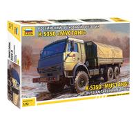 K-5350 Mustang Russian Three Axle Truck 1:72 Plastic Model Kit ZVEZDA
