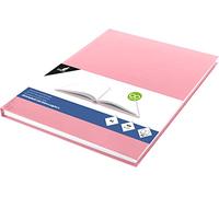 K-5352 Kangaro KTC A4 Blank Sketchbook with Pink Pastel Hard Cover 80 Sheets 100 g White Acid-Free Paper