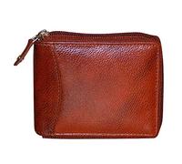 k.a.n Style Shoes A3403AM Bombay Pure Leather Zip Wallet with Card Holder Brown Bombay Brown Bombay Brown Bombay Brown Wallet, Brown Bombay, Wallet