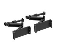 K-Amakah Car Tablet Holder Set, 2 Pieces Universal Headrest Holder for iPad Air Mini, Fire, Kindle, Adjustable Plastic Holder, Black, Compatible with 4.7-10.5 Inch Devices