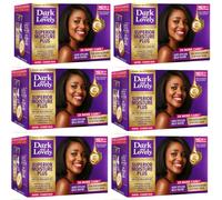 K-Amakah No-Lye Relaxer Kit Super 6 Pack - Chemically Active Hair Straightening Cream Set - For Men & Women