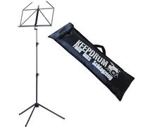 K and M 100/1 music stand with Keepdrum bag black