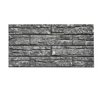 K&B Panels 3D Wall Panel, Realistic Slate Effect Styrofoam Wall Panelling, Lightweight, Easy to Install, Dual Insulation to Reduce Acoustic Noise, Indoor & Outdoor (Charcoal) (1 Panel)