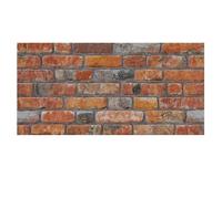 K&B Panels 3D Wall Panel, Rustic Brick Effect Styrofoam Wall Panelling, Lightweight, Easy to Install, Dual Insulation to Reduce Acoustic Noise, Indoor & Outdoor (Multi-Red) (1 Panel)