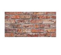 K&B Panels 3D Wall Panel, Rustic Brick Effect Styrofoam Wall Panelling, Lightweight, Easy to Install, Dual Insulation to Reduce Acoustic Noise, Indoor & Outdoor (Rustic Tuscan Red) (1 Panel)