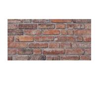 K&B Panels 3D Wall Panel, Rustic Brick Effect Styrofoam Wall Panelling, Lightweight, Easy to Install, Dual Insulation to Reduce Acoustic Noise, Indoor & Outdoor (Rustic Reclaimed Red) (1 Panel)