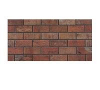 K&B Panels 3D Wall Panels, Classic Brick Effect Styrofoam Wall Panelling, Lightweight, Easy to Install, Dual Insulation to Reduce Acoustic Noise, Indoor & Outdoor (Warm Red) (1 Panel)