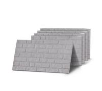 K&B Panels 3D Wall Panels, Rustic Brick Effect Styrofoam Wall Panelling Kit, Lightweight, Easy to Install, Dual Insulation to Reduce Acoustic Noise, Indoor & Outdoor (Rustic White) (5 Panels)