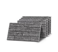 K&B Panels 3D Wall Panels, Slate Effect Styrofoam Wall Panelling Kit, Lightweight, Easy to Install, Dual Insulation to Reduce Acoustic Noise, Indoor & Outdoor (Marble Grey Block) (5 Panels)