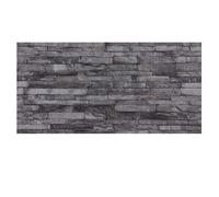 K&B Panels 3D Wall Panels, Slate Effect Styrofoam Wall Panelling Kit, Lightweight, Easy to Install, Dual Insulation to Reduce Acoustic Noise, Indoor & Outdoor (Slate Charcoal) (1 Panel)