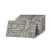 K&B Panels 3D Wall Panels, Stone Effect Styrofoam Wall Panelling Kit, Lightweight, Easy to Install, Dual Insulation to Reduce Acoustic Noise, Indoor & Outdoor (Fieldstone) (5 Panels)