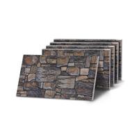K&B Panels 3D Wall Panels, Stone Effect Styrofoam Wall Panels, Lightweight, Easy to Install, Acoustic Insulation, Indoor & Outdoor, (Cottage Dark Natural) (5 Panels)