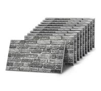 K&B Panels Kb Panels 3D Wall Panels - Brick Effect, Lightweight Eps, Easy Install, Indoor/outdoor, 10 Panels, Grey
