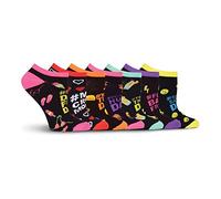 K. Bell KBWS17C062-07 Multipack No Show Socks, Multi-Colour