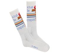K. Bell Men's It'll Be Croquet Active Crew Socks 1 Pair, Light Oatmeal, Men's 10-13, Light Oatmeal, 9-13 UK