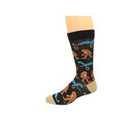 K. Bell Socks Men's Myths and Legends Crew Socks, Black, 10-13