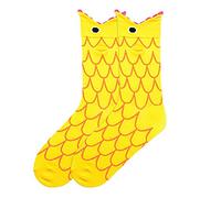 K. Bell Socks Women's Funny Socksfunny Animal 크루 양말wide-Mouth Leg Eating Novelty Casual Crew Socken Sock, Goldfish (Yellow), Shoe Size: 2-8 UK