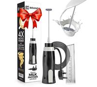 K-Brands Corded Electric Milk Frother - Handheld Electric Mini Whisk Stirrer Whipper - Foam Maker for Coffee, Latte, Cappuccino, Hot Chocolate - Powerful Drink Mixer